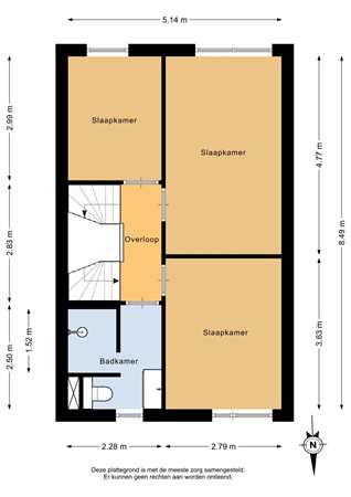 Floorplan - Frans Naereboutstraat 18, 3317 VB Dordrecht